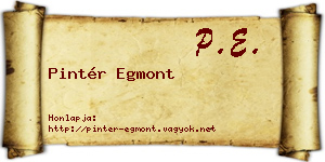 Pintér Egmont névjegykártya